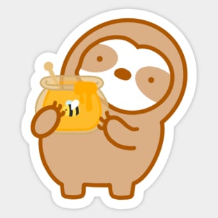 Cute Honey Sloth Sticker